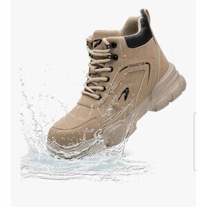 Mens 46/12 Waterproof Steel Toe Boots Safety Work Lightweight Slip Resistant